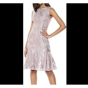 Adrianna Papell Womens Purple Sequined Sleeveless Cocktail Dress Size 10
